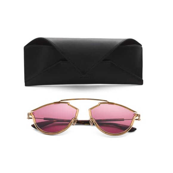 DIOR Yellow Gold 58mm Round Sunglasses - Picture 1 of 2